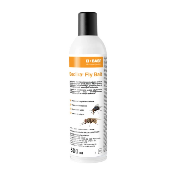 Seclira Fly Bait 500ml Spray środek na muchy wabiący dinotefuran 0,5%