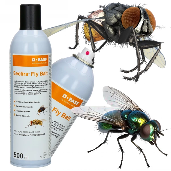 Seclira Fly Bait 500ml Spray środek na muchy wabiący dinotefuran 0,5%