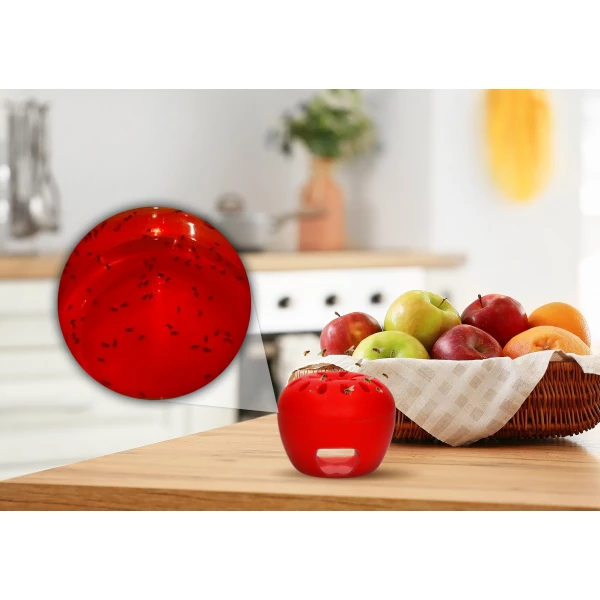 Pułapka na muszki owocówki jabłuszko No Pest® z wabikiem + żółte lepy Plant Guard No Pest® 15 sztuk