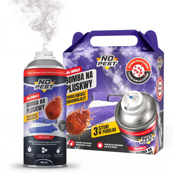 3x Bomba na pluskwy Fogger No Pest® Środek na pluskwy