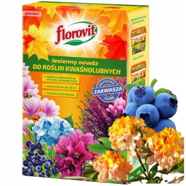 Nawóz do hortensji, borówek, wrzosów, roślin kwaśnolubnych jesienny Florovit 1kg