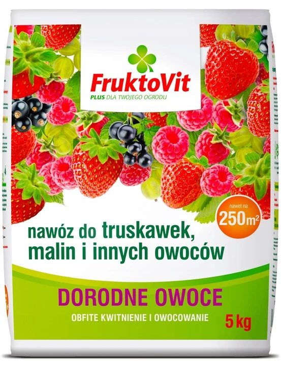 fruktovit, nawóz do krzewów owocowych, nawóz do malin, nawóz do truskawek, nawóz do porzeczek, nawóz do agrestu, nawóz do winorośli, nawóz do jagód , granulat, nawóz mineralny, nawóz ogrodowy, NPK, granulat do truskawek, nawożenie truskawek, nawożenie malin, Grupa INCO, FruktoVit nawozy, nawóz 5 kg, nawóz do agrestu, nawóz do aronii