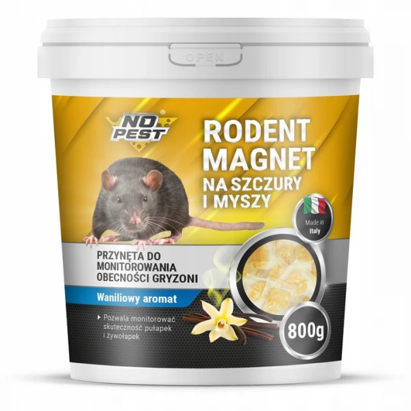 Wabik na myszy, szczury, gryzonie, kuny No Pest® przynęta, zanęta do chwytacza, pułapki, łapki 800g.