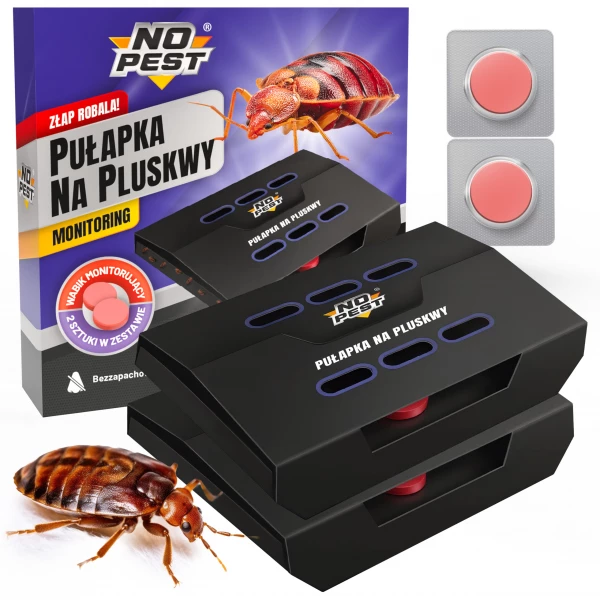 2x Pułapka na pluskwę domową No Pest® Lep na pluskwy z wabikiem