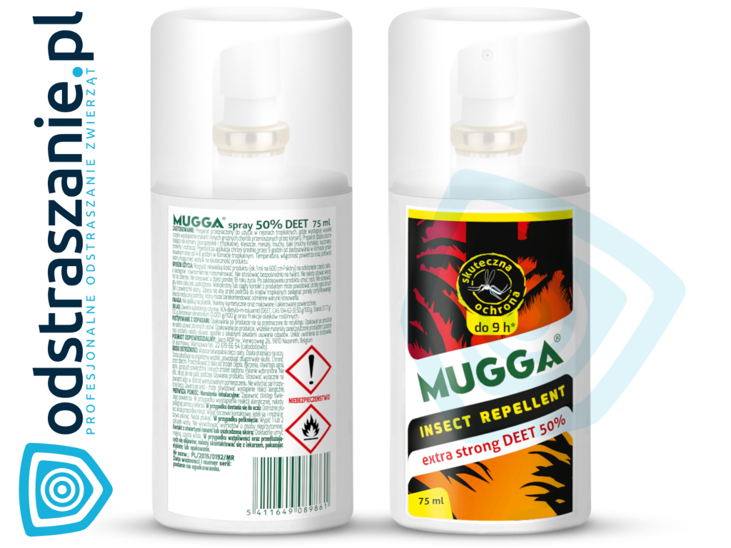 mugga strong spray, środek na komary i kleszcze, preparat przeciw komarom i kleszczom