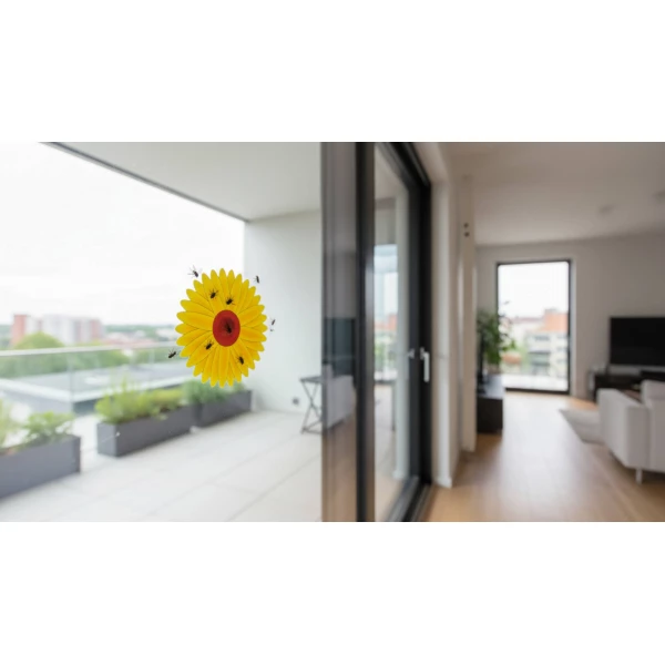 Wabiący lep na okno na muchy, owady domowe Sunflower Trap No Pest® 4 szt.