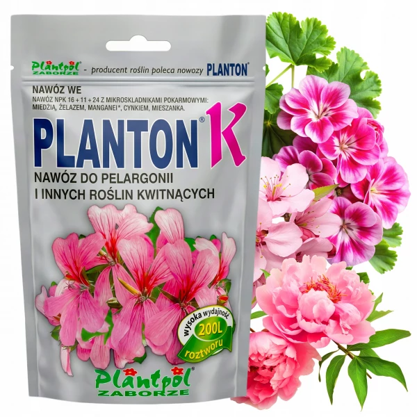 Nawóz do pelargonii i roślin kwitnących PLANTON K 200g