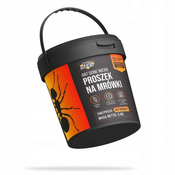 Proszek na mrówki 5 kg No Pest® Ant Done Micro granulat. Środek na mrówki w domu, ogrodzie.