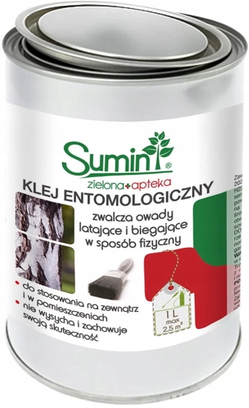 klej entomologiczny, klej na owady, klej do pułapek lepnych, klej do opasek na drzewa, klej na owady w sadzie, klej ogrodniczy na owady, Sumin klej entomologiczny, klej, klej do monitorowania owadów, lep na owady klej