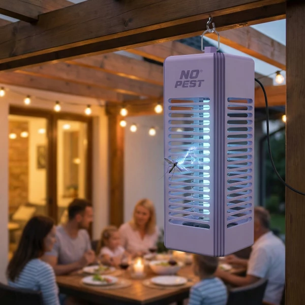 Lampa owadobójcza na komary, muchy, mole kolor lawendowy No Pest® Insect Blitz Lumeo 