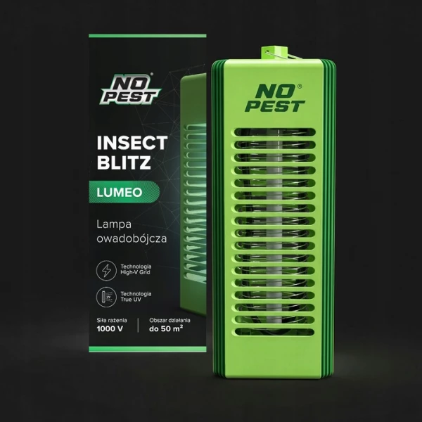 Lampa owadobójcza na komary, muchy, mole kolor limonkowy No Pest® Insect Blitz Lumeo 