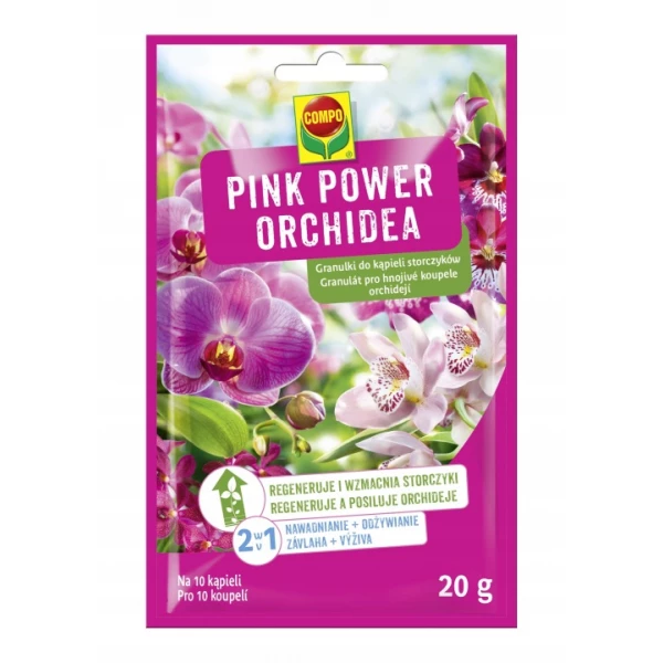Nawóz dla storczyków granulki nawozowe do kąpieli Pink Powder Compo 20 g