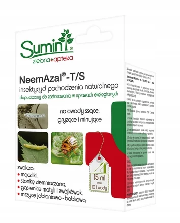 NeemAzal T/S, neemazal insektycyd, azadyrachtyna oprysk, preparat na szkodniki roślin, środek na owady ssące, środek na owady gryzące, preparat na owady minujące, oprysk na szkodniki roślin, naturalny insektycyd neem, neem na rośliny, preparat na ziemiórki, środek do ochrony roślin