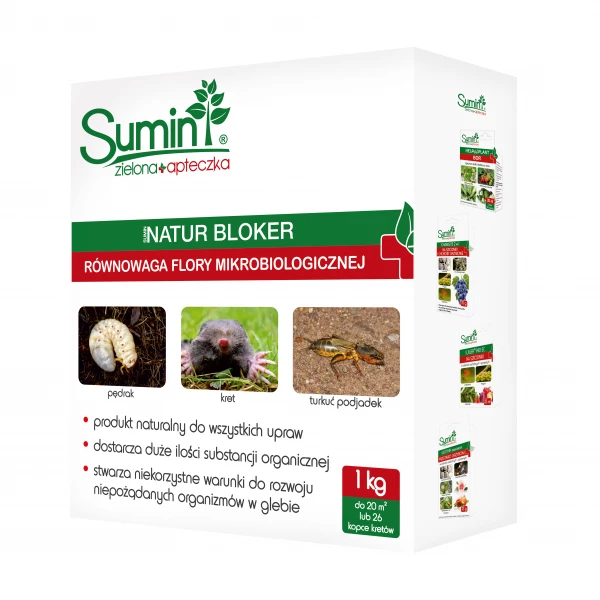 Środek na krety, pędraki, turkucie, nicienie Sumin Natur Bloker 1KG