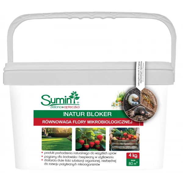 Środek na krety, pędraki, turkucie, nicienie Sumin Natur Bloker 4KG