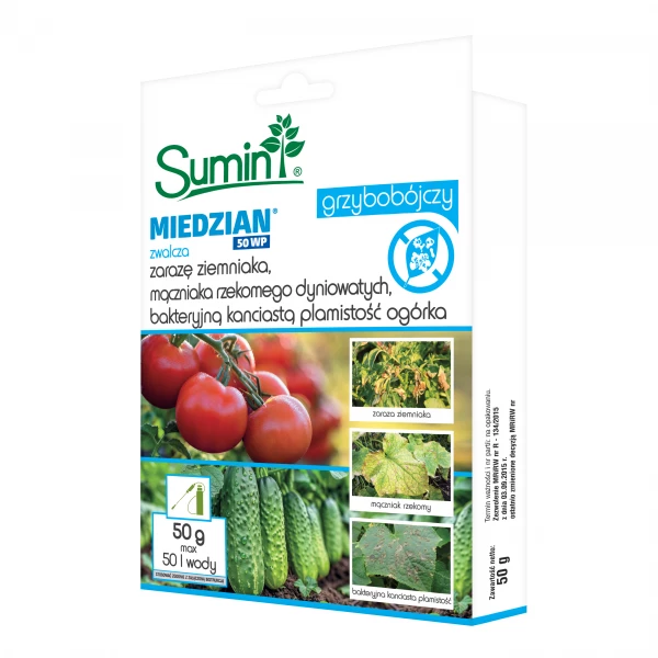 Środek grzybobójczy i bakteriobójczy Miedzian 50 WP Sumin 50g