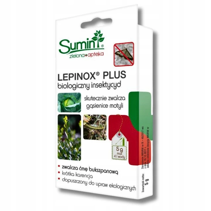 lepinox plus, środek na ćmę bukszpanową, preparat na gąsienice, oprysk na bukszpan, bacillus thuringiensis, insektycyd biologiczny, sum in, środek na zwójki, ochrona warzyw kapustnych, oprysk na gąsienice motyli