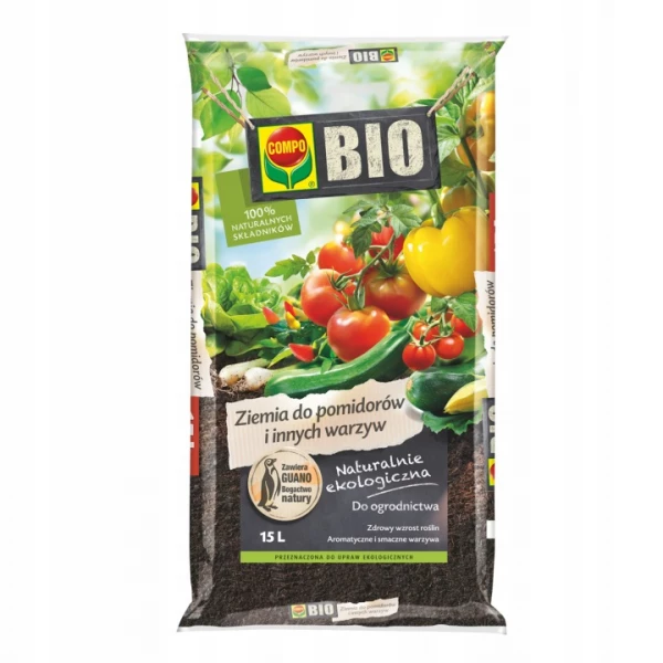 BIO Ziemia do pomidorów i innych warzyw COMPO BIO 15L
