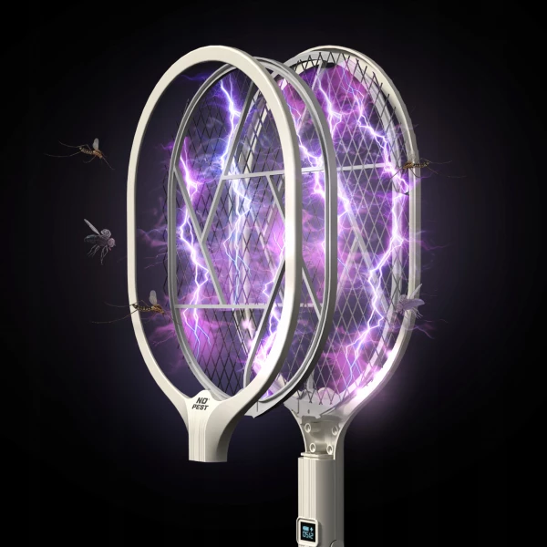 Elektryczna łapka na muchy, komary, mole rażąca lampa packa No Pest® Racket