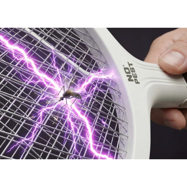 Elektryczna łapka na muchy, komary, mole rażąca lampa packa No Pest® Racket