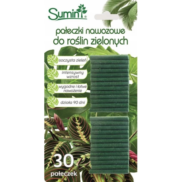 Pałeczki nawozowe do roślin zielonych 30szt. Sumin