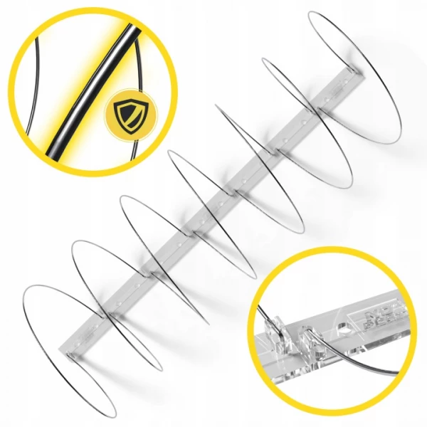 Spirale odstraszające na ptaki, gołębie ze stali nierdzewnej NO PEST® 33 cm