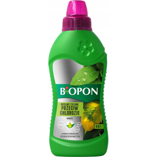Nawóz Biopon do roślin zielonych przeciw chlorozie BROS 0,5 L