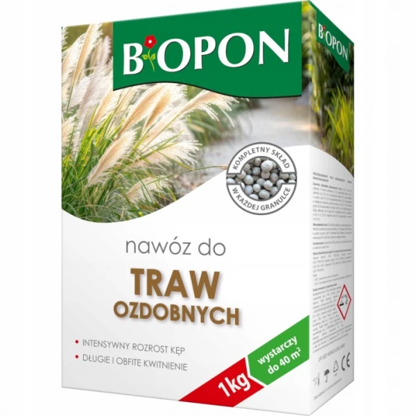 Nawóz do traw ozdobnych granulat Biopon BROS 1 kg