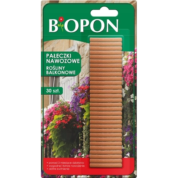Pałeczki nawozowe do roślin balkonowych Biopon BROS 30 szt.