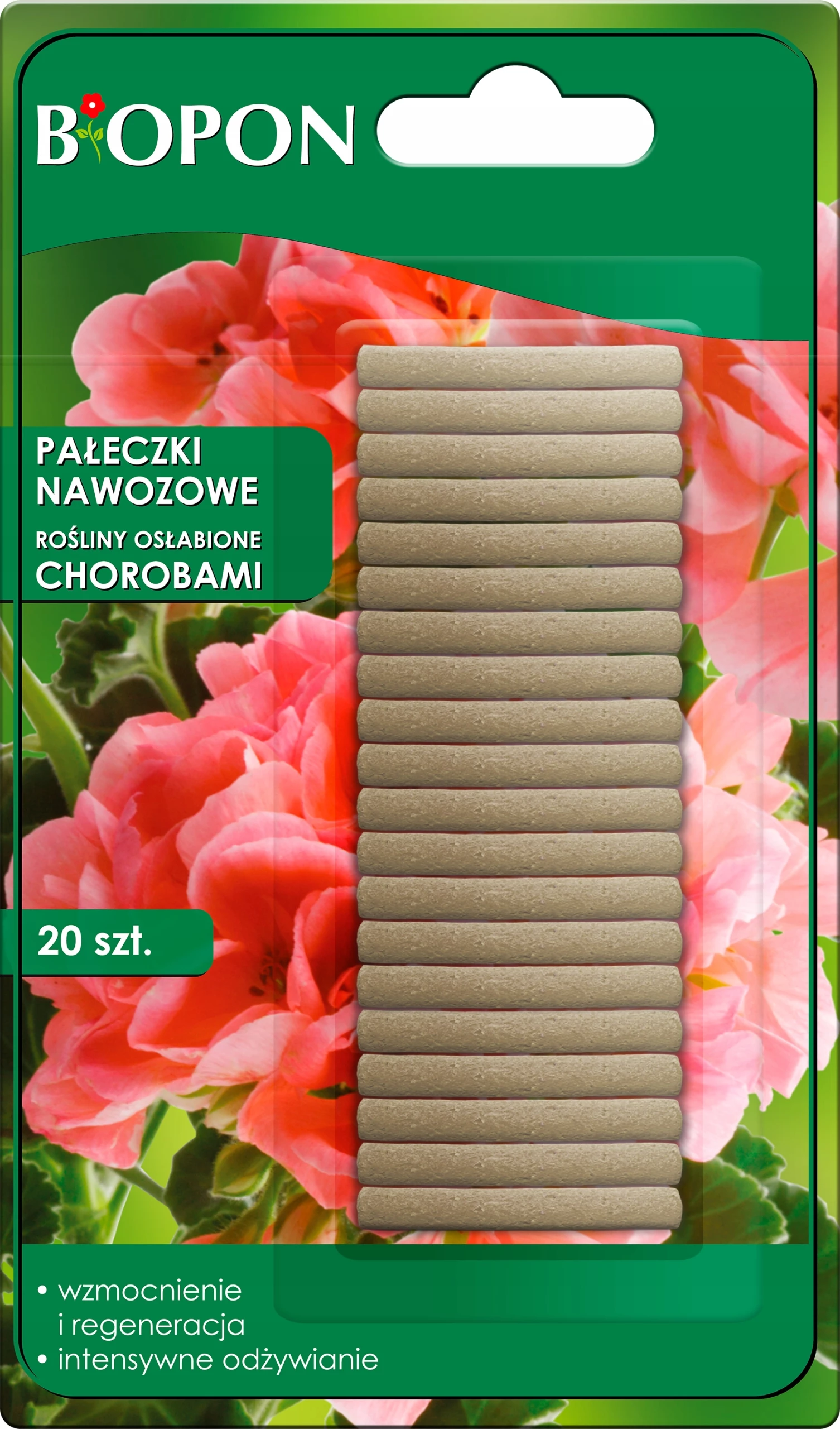 BiOPON pałeczki nawozowe, pałeczki nawozowe do roślin, nawóz do roślin osłabionych, nawóz do roślin doniczkowych, nawóz do roślin balkonowych, pałeczki nawozowe 20 szt, nawóz NPK 12 6 9, nawóz z mikroskładnikami, nawóz z obornikiem, pałeczki do kwiatów doniczkowych, nawożenie roślin doniczkowych, BiOPON nawóz do roślin 