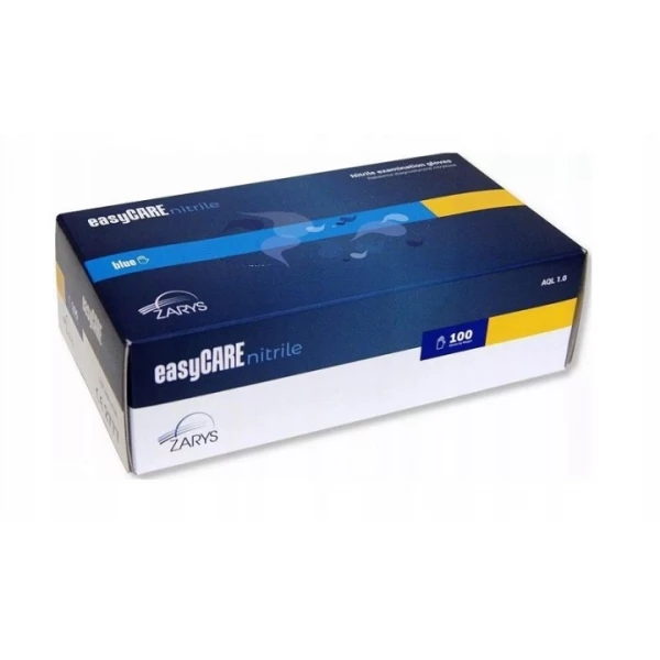 Rękawice nitrylowe dignostyczne easyCARE by Zarys, rozmiar M, 100 szt.