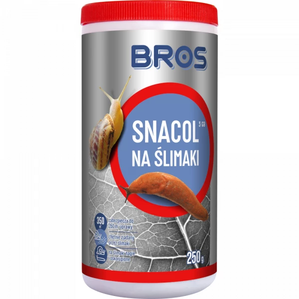 Środek do zwalczania ślimaków w ogodzie, granulat BROS Snacol 3 GB 250g