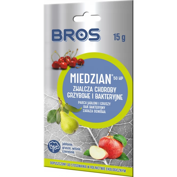 Środek grzybobójczy i bakteriobójczy Miedzian 50 WP Bros 15 g