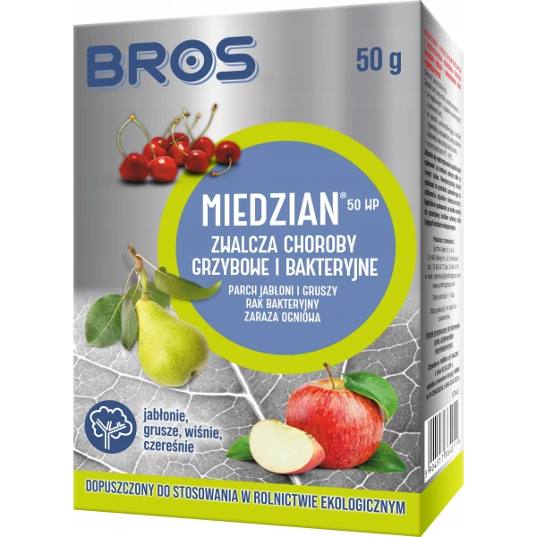 Środek grzybobójczy i bakteriobójczy Miedzian 50 WP Bros 50 g