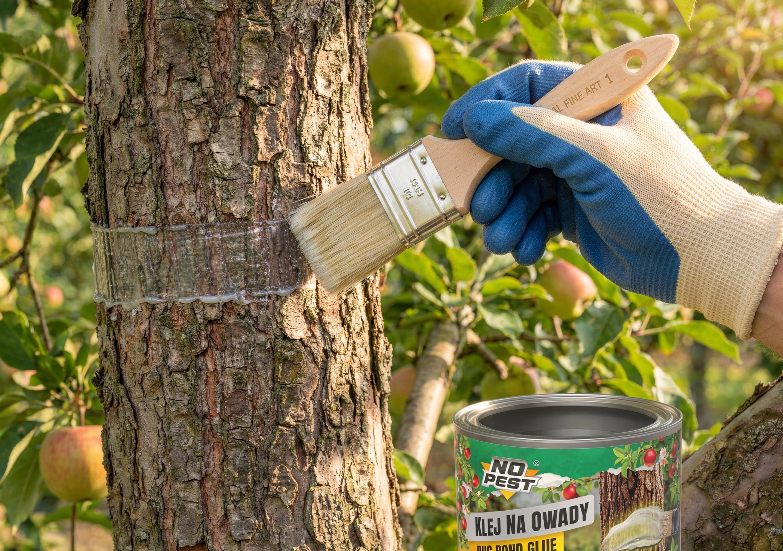 klej na owady, Bug Bond Glue, No Pest, klej entomologiczny, pułapki lepowe, pułapka na owady DIY, klej na mszyce, klej na ziemiórki, klej na wciornastki, klej na mączliki, klej na muchy, pułapki na szkodniki roślin, klej do szklarni, klej do ogrodu, klej do sadu, opaski lepowe na drzewa, lep na owady 200 ml