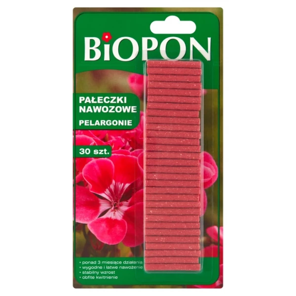 Pałeczki nawozowe do pelargonii Biopon BROS 30 szt.