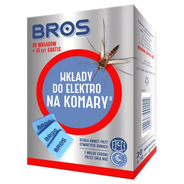 Wkłady do elektrofumigatora na komary BROS 20 szt.