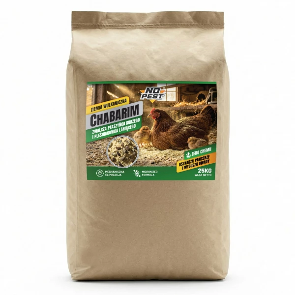 Środek na ptaszyńca kurzego, pleśniakowca, roztocza proszek No Pest® Chabarim 25 kg
