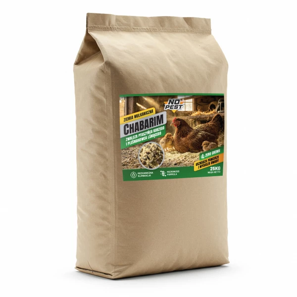 Środek na ptaszyńca kurzego, pleśniakowca, roztocza proszek No Pest® Chabarim 25 kg