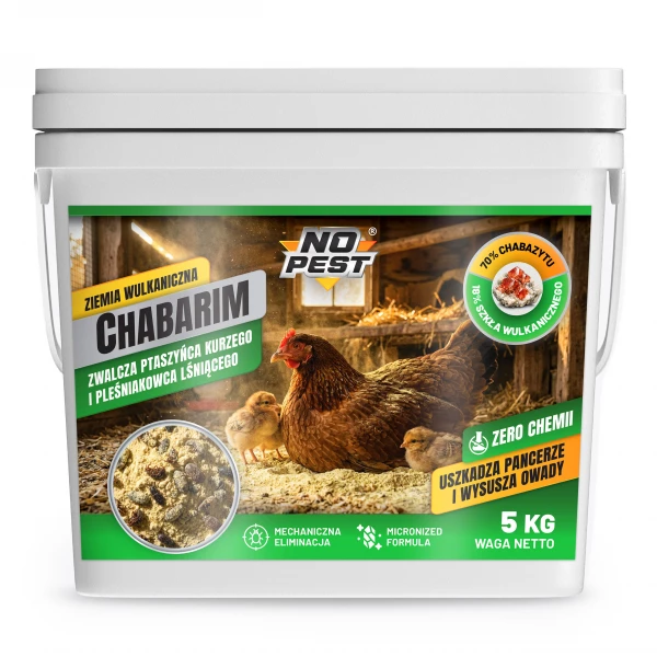 Środek na ptaszyńca kurzego, pleśniakowca ziemia wulkaniczna No Pest® Chabarim 5 kg