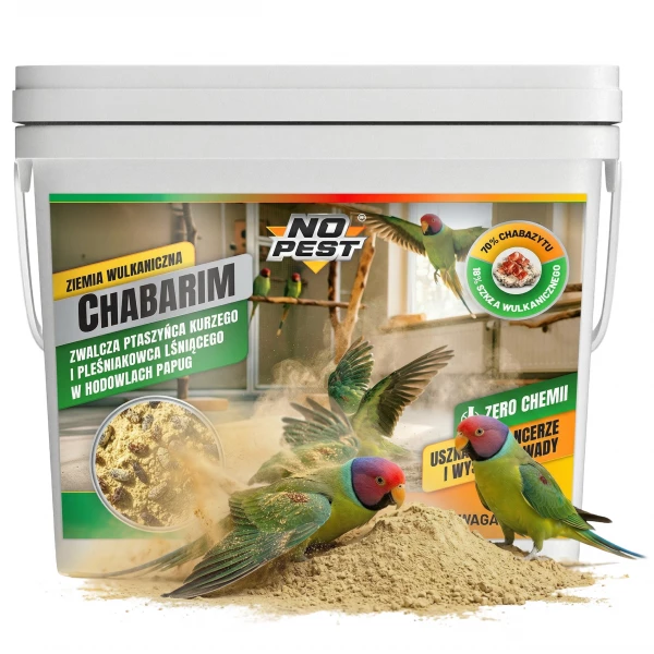 Środek na ptaszyńca kurzego, roztocza, piórojady dla papug No Pest® Chabarim 2,5 kg