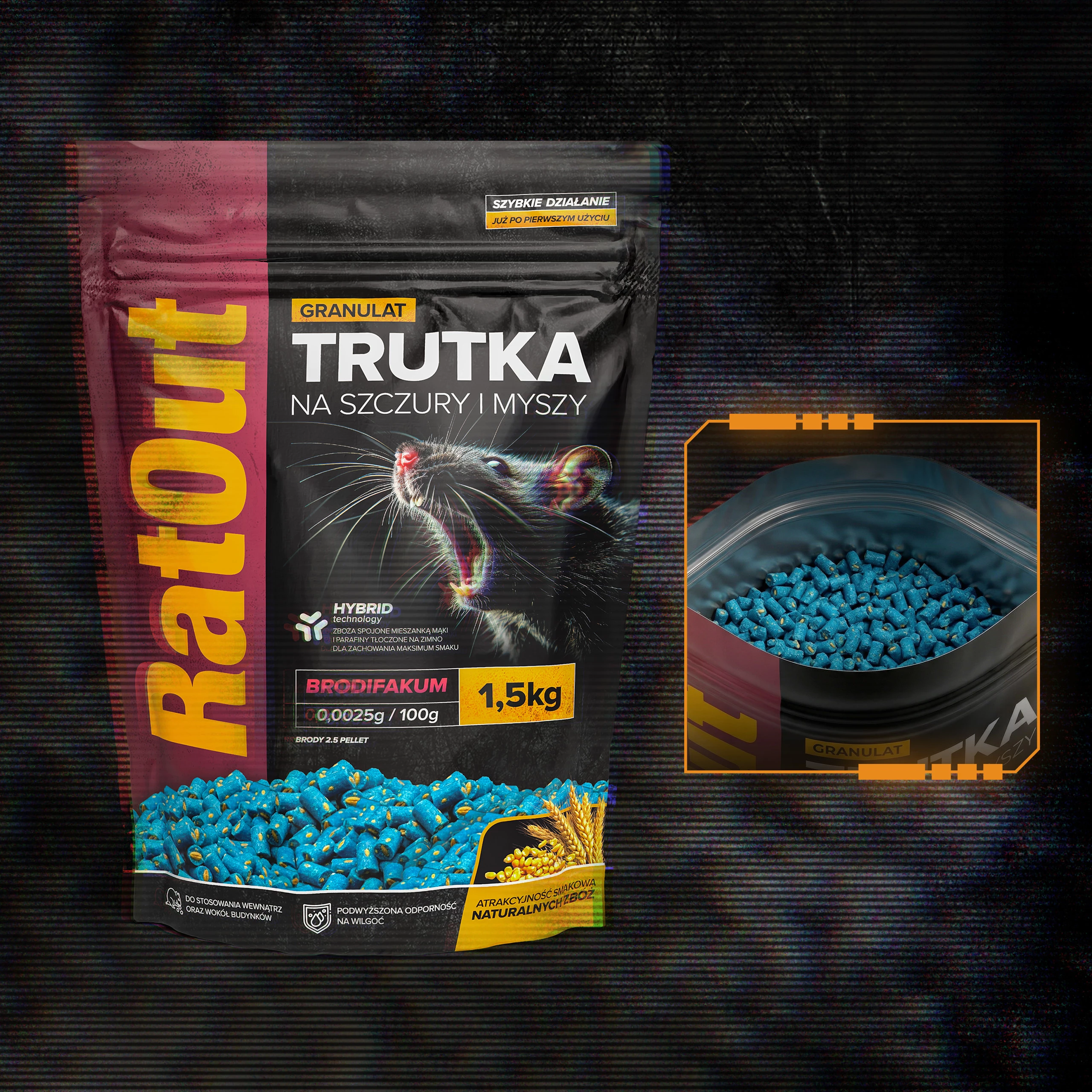 trutka na szczury, trutka na myszy, trutka na gryzonie, granulat na szczury, granulat na myszy, pellet na gryzonie, trutka ratout, ratout granulat hybrid, brodifakum trutka, skuteczna trutka na szczury, mocna trutka na myszy, profesjonalna trutka na gryzonie, trutka do deratyzacji