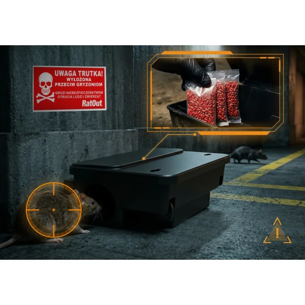 Trutka na myszy, szczury, gryzonie, zatrute ziarno brodifakum RatOut® 150 g