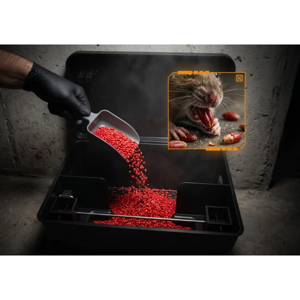 Trutka na myszy, szczury, gryzonie, zatrute ziarno brodifakum RatOut® karton 10 kg