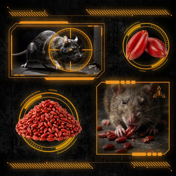 Trutka na myszy, szczury, gryzonie, zatrute ziarno brodifakum RatOut® karton 10 kg