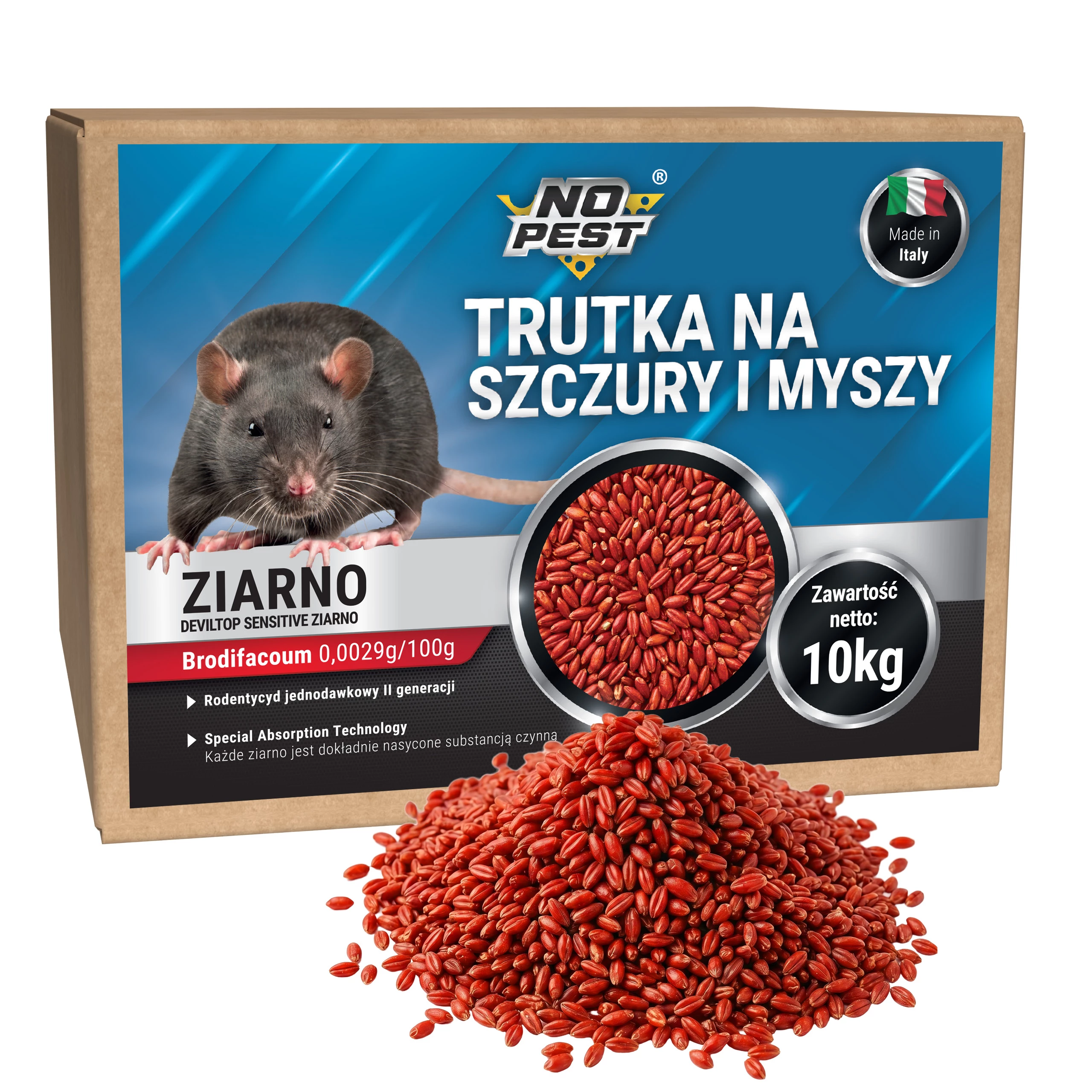 trutka na myszy, trutka na szczury, ziarno na myszy, ziarno na szczury, brodifakum, trutka zbożowa, przynęta zbożowa na gryzonie, preparat na myszy i szczury, preparat na gryzonie, przynęta na myszy, przynęta na szczury, ziarno deratyzacyjne, czerwone ziarno na gryzonie, deratyzacja myszy i szczurów