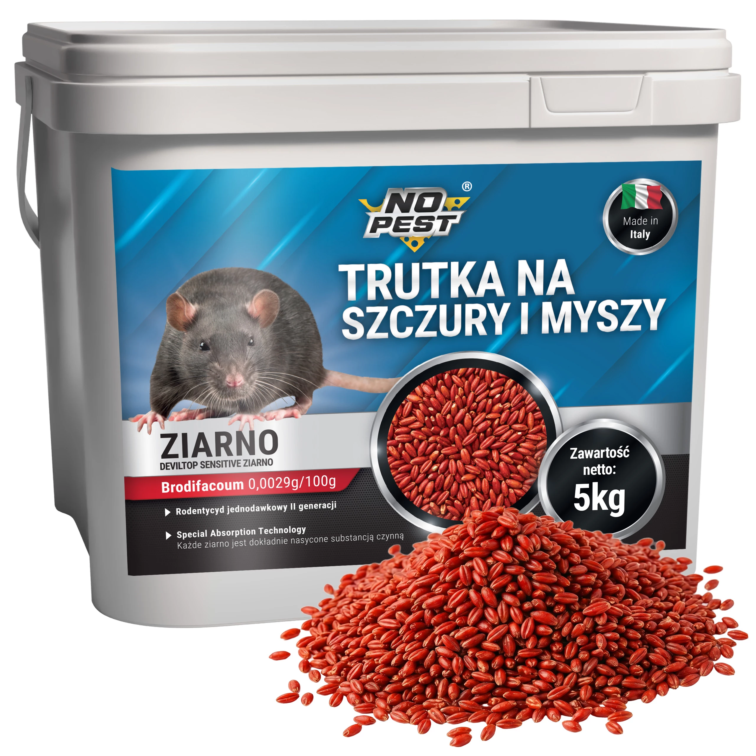 trutka na myszy, trutka na szczury, ziarno na myszy, ziarno na szczury, brodifakum, trutka zbożowa, przynęta zbożowa na gryzonie, preparat na myszy i szczury, preparat na gryzonie, przynęta na myszy, przynęta na szczury, ziarno deratyzacyjne, czerwone ziarno na gryzonie, deratyzacja myszy i szczurów