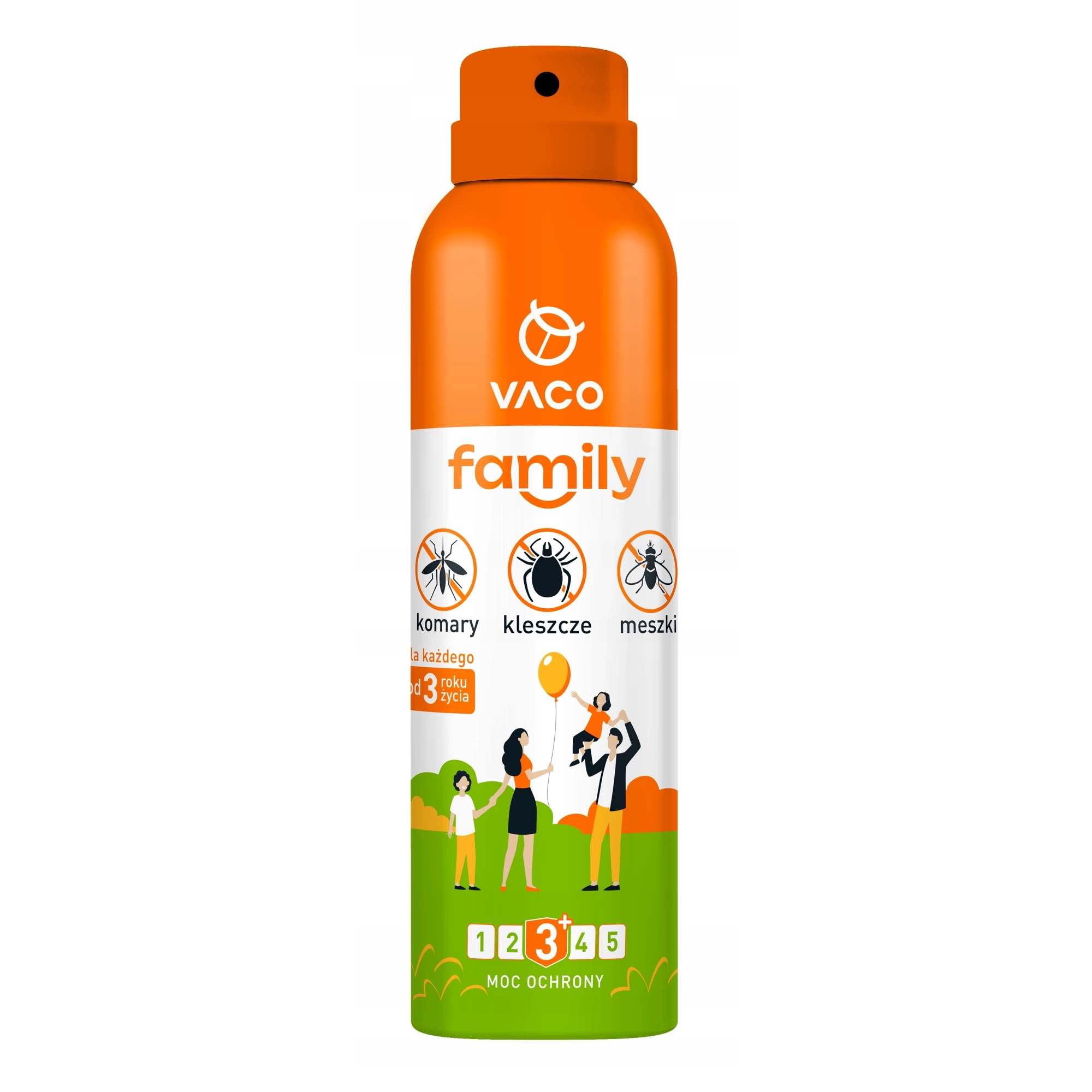 spray na komary, spray na kleszcze, spray na meszki, VACO spray 100 ml, preparat odstraszający owady, środek na komary dla dzieci, repelent na kleszcze, spray dla całej rodziny, IR3535, olejek eukaliptusowy, preparat na owady, środek na komary i meszki, aerozol odstraszający owady, VACO family, preparat na spacer i wakacje