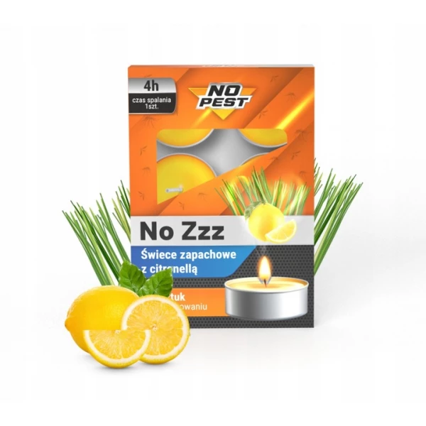 Świeca zapachowa tealight citronella No Pest® 6 szt