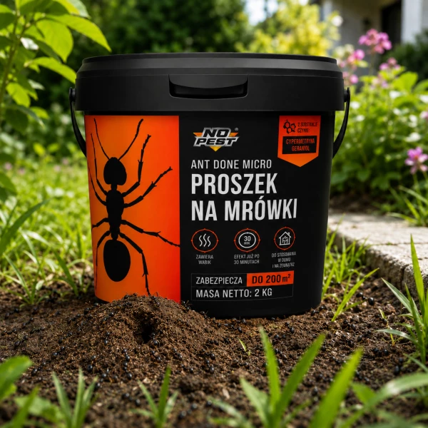 Proszek na mrówki 2 kg No Pest® Ant Done Micro granulat. Środek na mrówki w domu, ogrodzie.